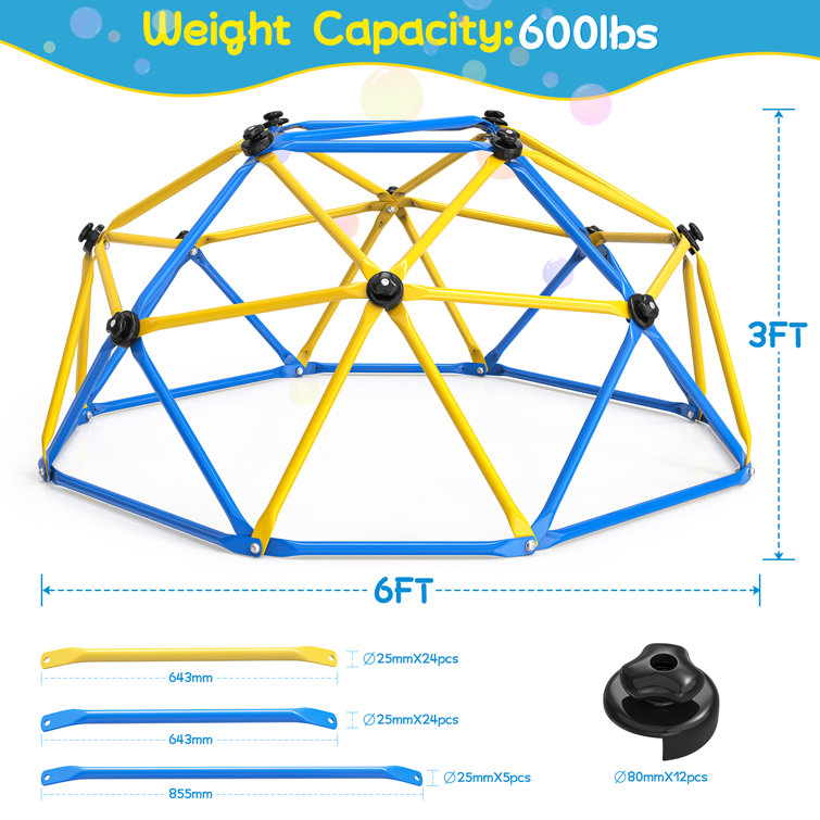 Halcyon Climbing Dome 6FT Jungle Gym Metal Indoor and Outdoor